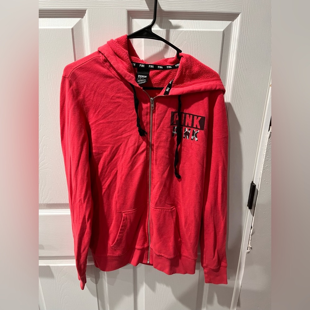 ‼️PINK Victoria's Secret Small Pink Zip-Up Hoodie